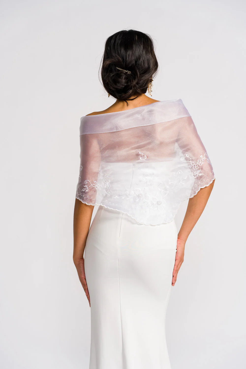 'Maria Clara' Filipiniana Alampay (Snow White) - Image 12