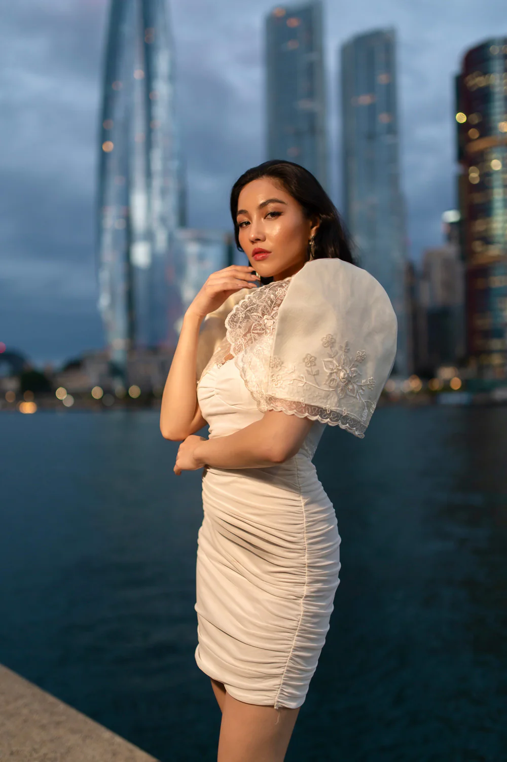 'Luisa' Bolero Filipiniana Sleeves (Ivory White) - Image 13