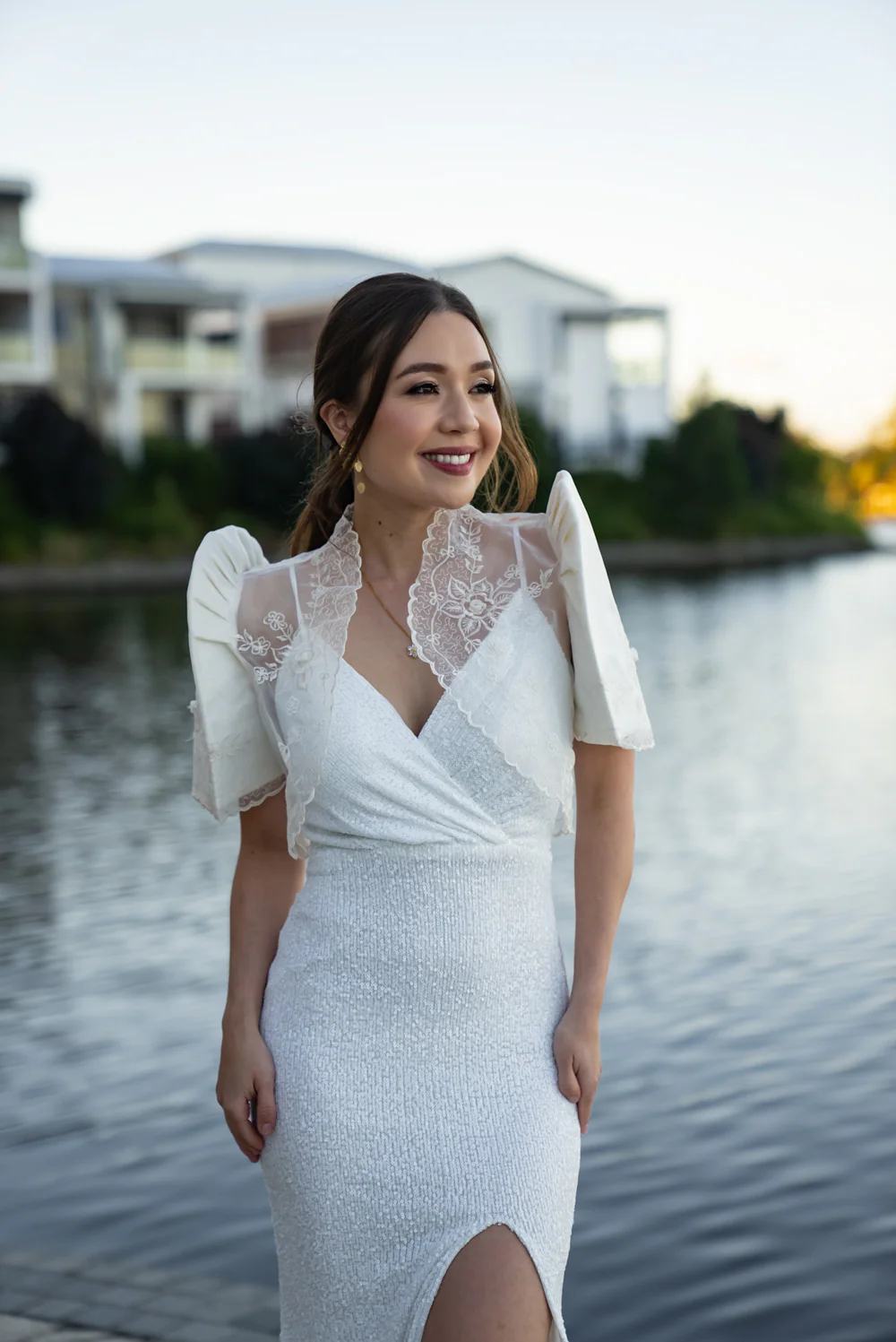 'Luisa' Bolero Filipiniana Sleeves (Ivory White) - Image 16