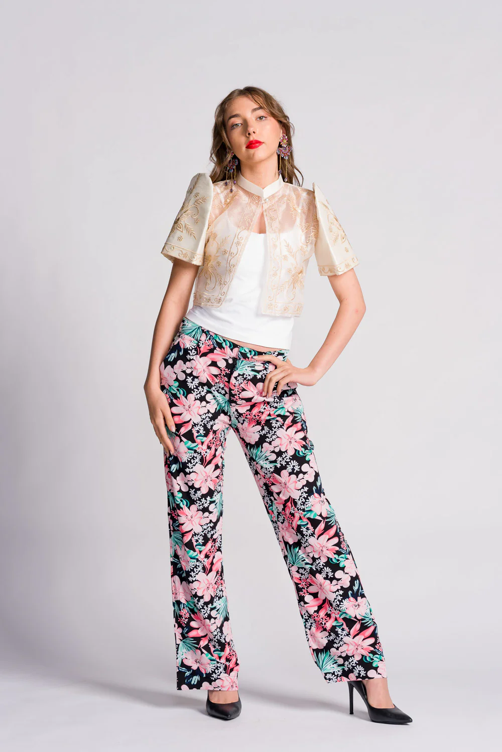 'Mutya' Filipiniana Bolero (Cream) - Image 14